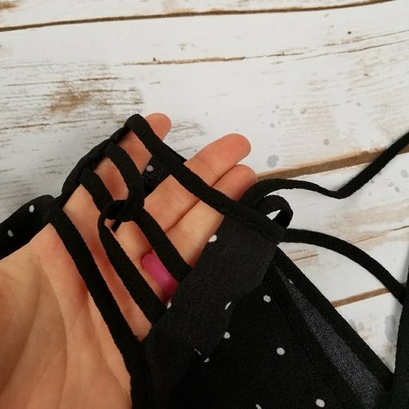 *LAST ONE* Black and White Polka Dot Romper - Picture 8 of 8